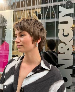 Pixie cut by @michaelbuerbaum at @toniandguyopletalova